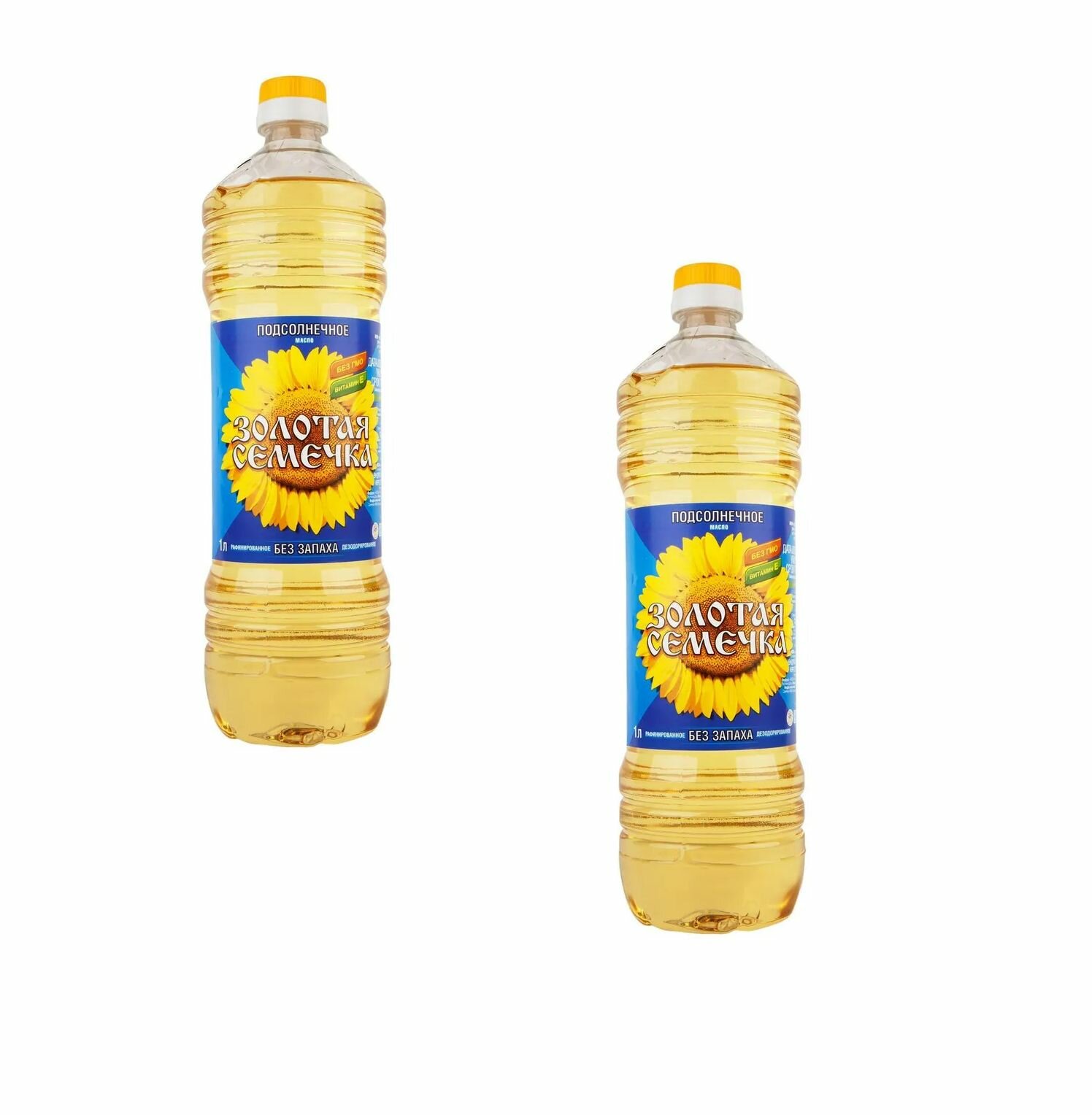фото Золотая семечка Масло подсолнечное рафинированное, 1л, 2 уп