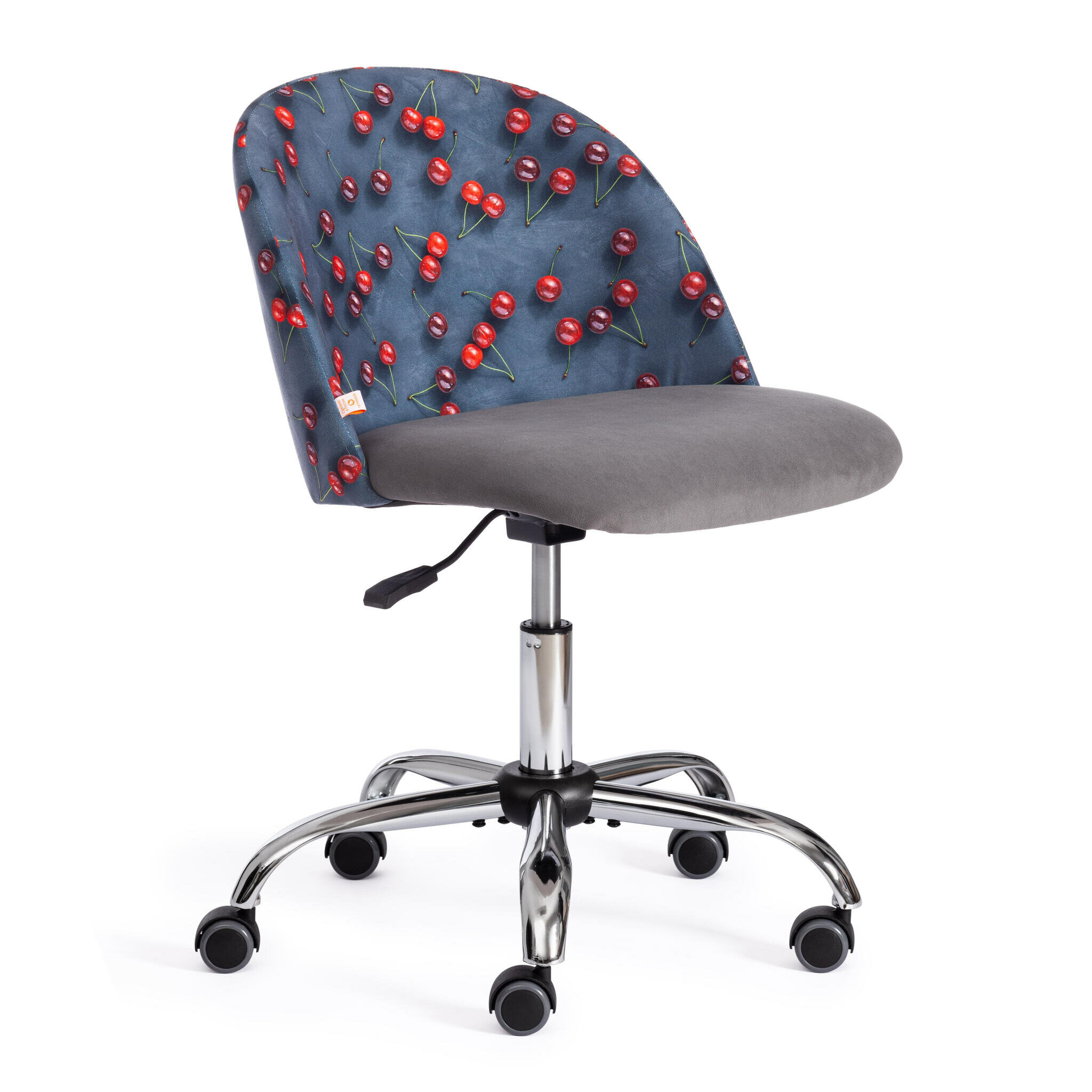 Кресло офисное TETCHAIR MELODY ткань/флок серый Botanica 08 cherry/29