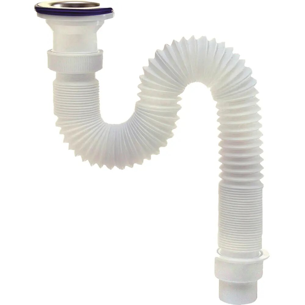 фото Сифон гофрированный VIRPlast Элит с нержавеющей чашкой D 70 мм стандарт L 800 мм 1½" D 50/40