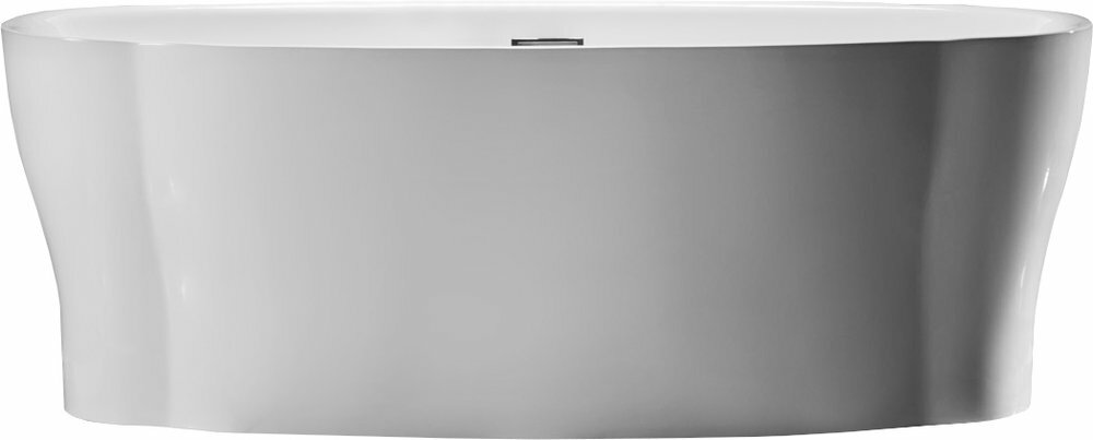 BelBagno Акриловая ванна BelBagno BB403-1700-850 без опоры 170x85 см, отдельностоящая, овальная, со сливом-переливом