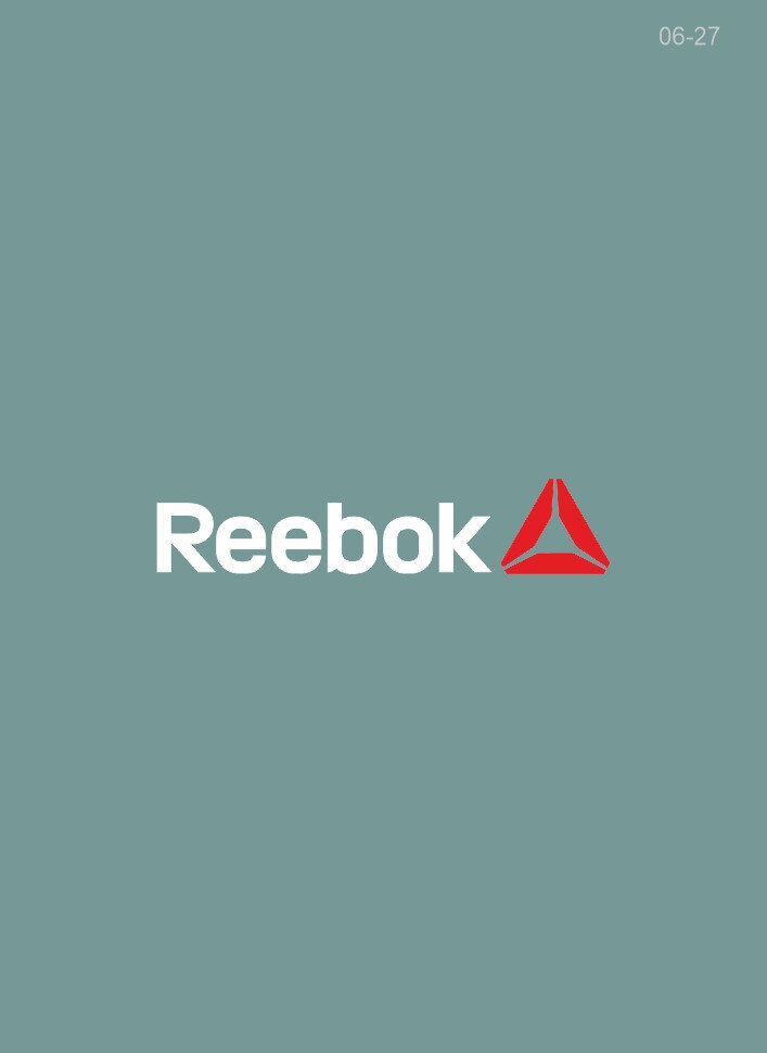 06-27 Термотрансфер Лого бренда Рибок с треугольником, белый 3х10см