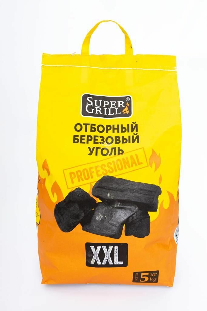 Уголь березовый SuperGrill отборный ХXL 5 кг