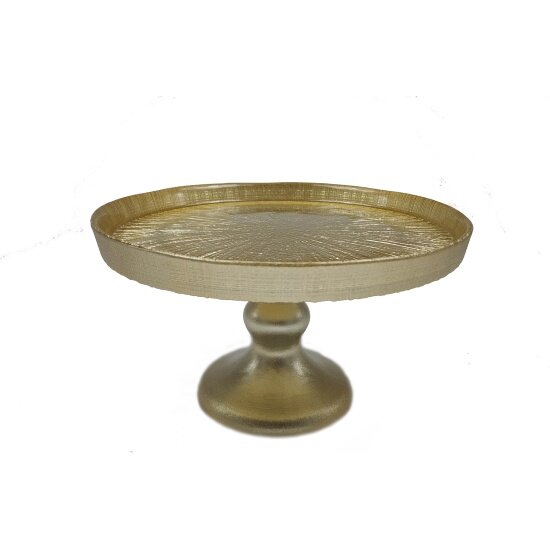 фото Блюдо Аксам на ножке "Золотая Кувшинка" 28 см (16579A/1)