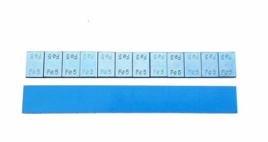 Грузик балансировочный для литого диска самоклеящиеся 60гр. стальной лента синий широкий (2шт.) CLIPPER
