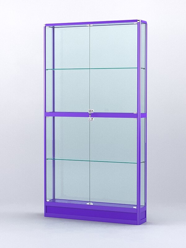 Витрина "алпро" №4-200-2 (задняя стенка - стекло), Фиолетовый 100 x 20 x 200 см