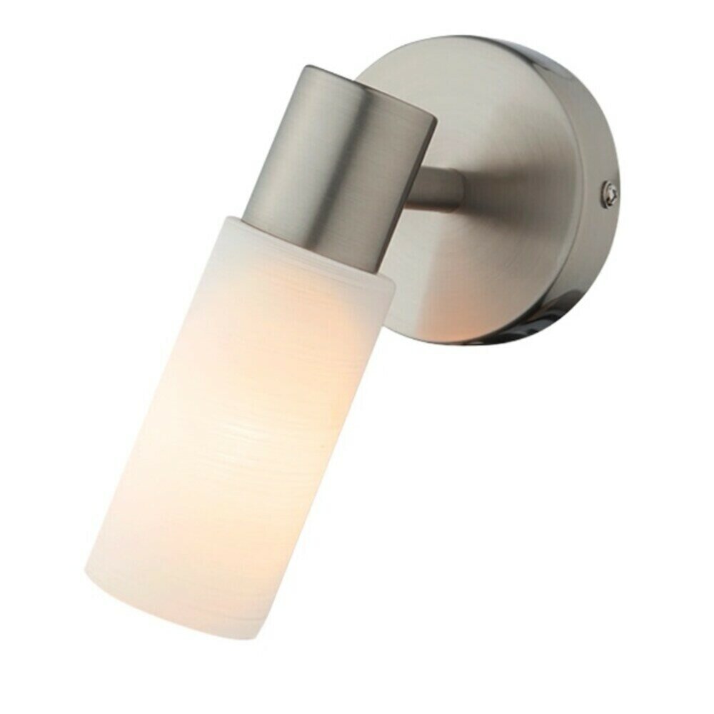 фото Спот настенный накладной сатин никель Eurosvet Madison E14 40 Вт IP20 под 1 лампу (00000077096)