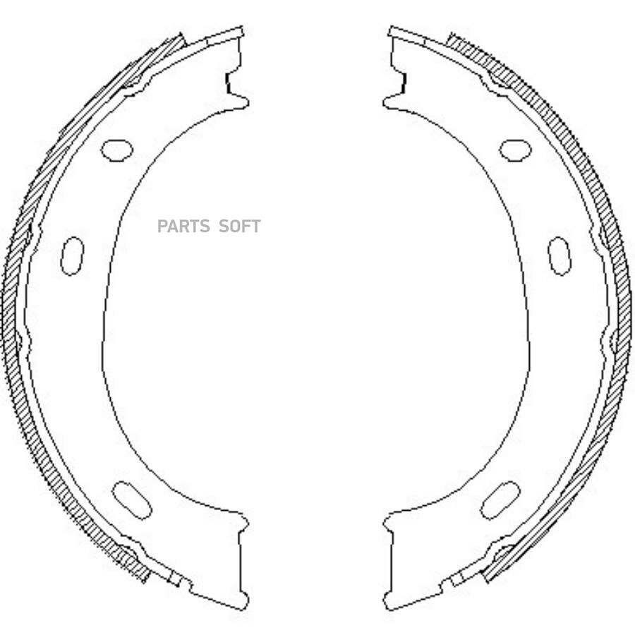 4710.01_колодки барабанные ручника ! \ MB Sprinter 200/300-series all 95> с ремк-м REMSA / арт. 471001 - (1 шт)