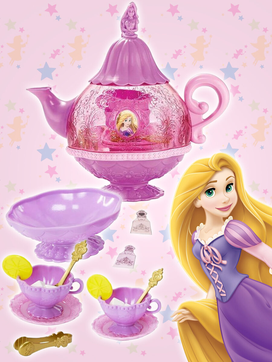Аксессуар для кукол Игрушка набор посуды, 16 предметов, Disney Princess Рапунцель "Чайная вечеринка"