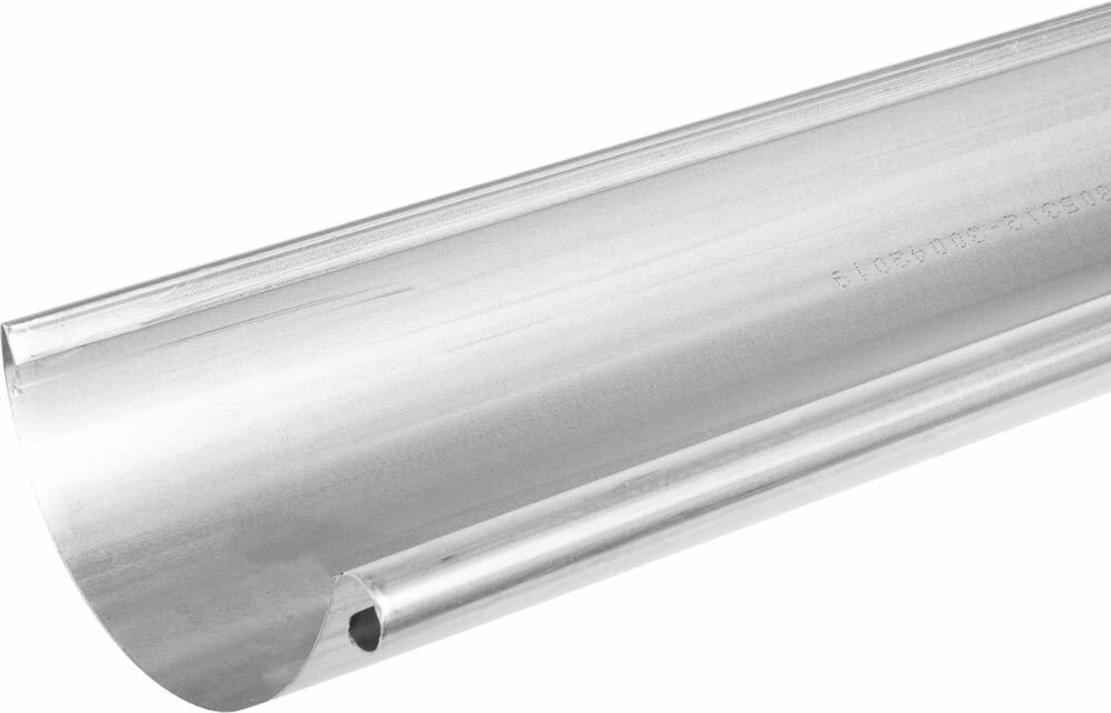 фото Интерпрофиль желоб водосточный оцинкованный 125мм (2м) / интерпрофиль желоб водосточный для сбора и отвода воды оцинкованный 125мм (2м)