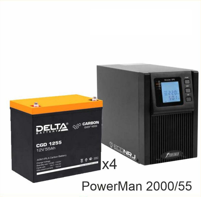 ИБП POWERMAN ONLINE 2000 Plus + Delta CGD 1255