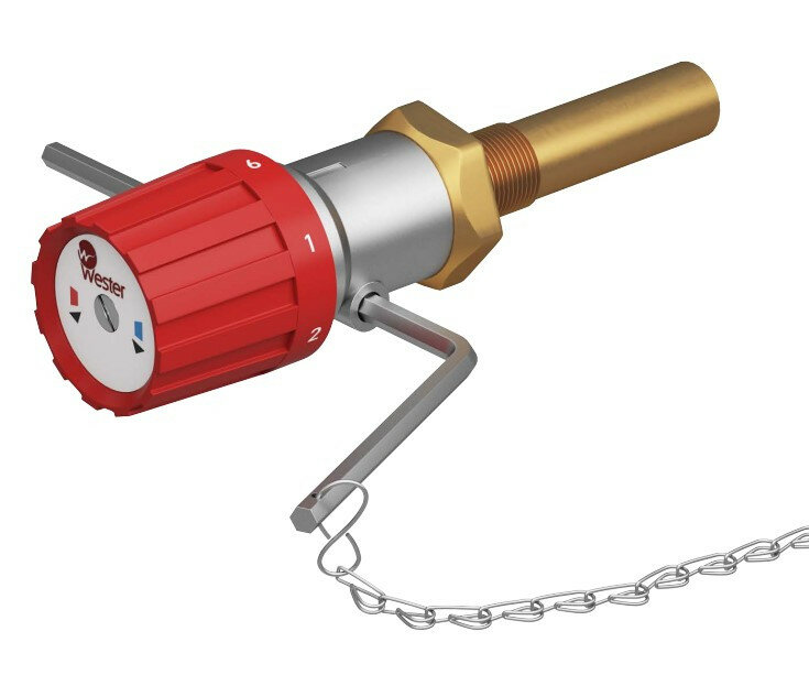 Регулятор тяги для твердотопливных котлов 30-90 °C 3/4" RT-3 Wester (0-06-0010)