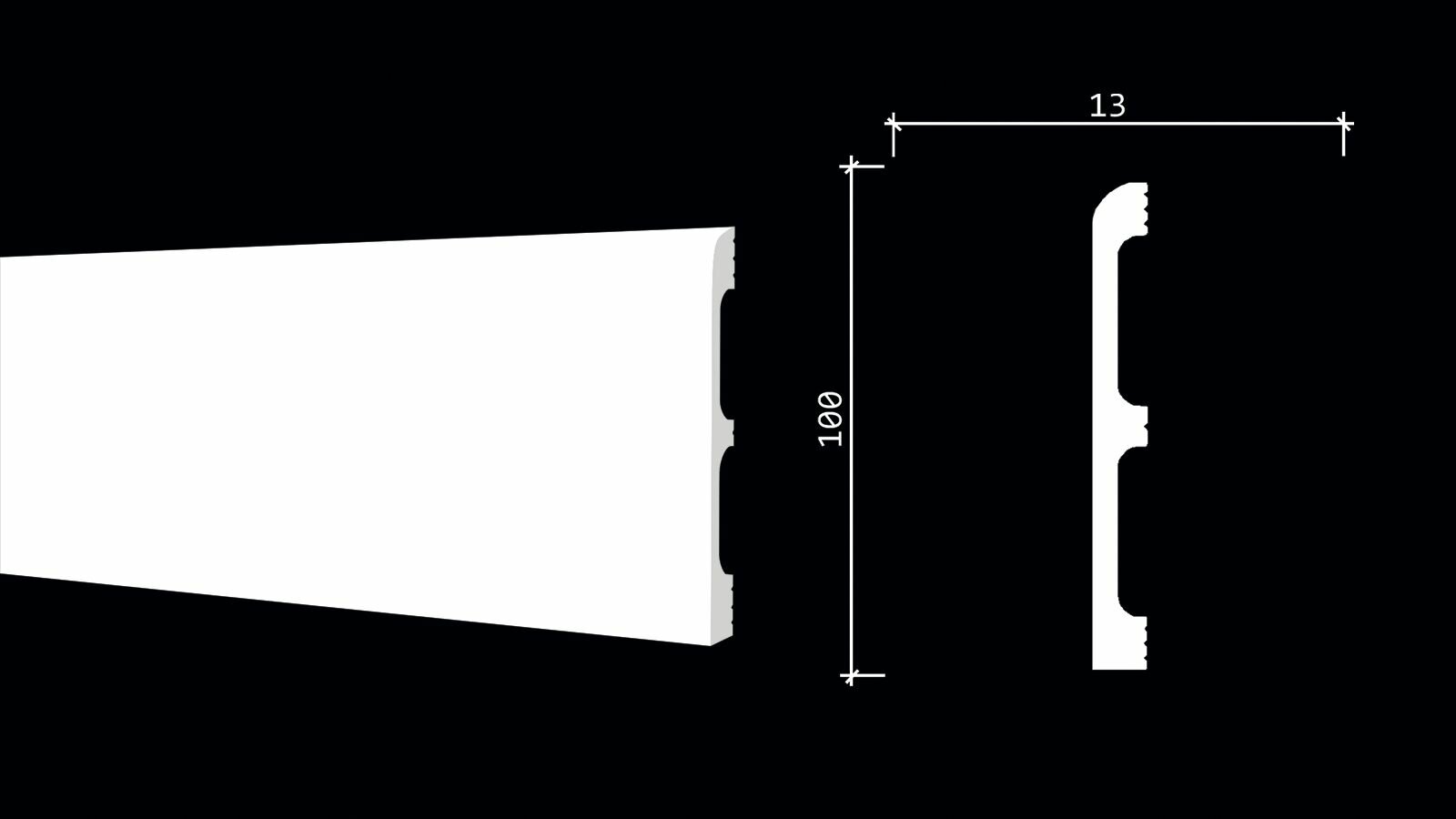 Плинтус DD707 (100х13x2000мм)