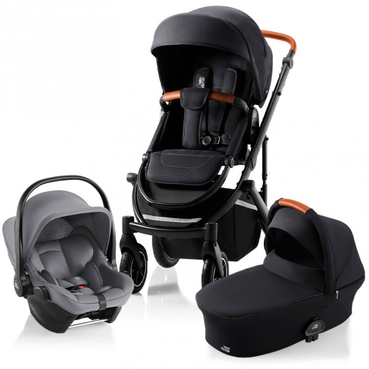 Детская коляска 2 в 1 Britax Roemer SMILE III Fossil Grey + автокресло BABY-SAFE CORE Frost Grey