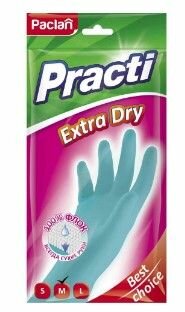 Paclan перчаткиextra dry резиновые M 1 пара