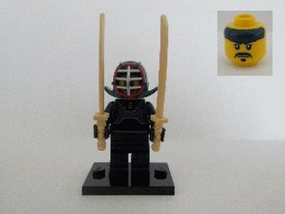 Минифигурка Lego col15-12 Kendo Fighter Series 15 (Complete Set with Stand and Accessories)