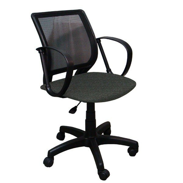 Кресло офисное фактор Тедди ткань В40 цвет серый подлокотники (П-) спинка чёрная сетка
