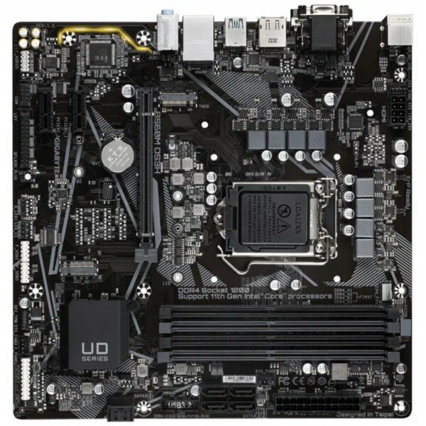 Материнская плата Gigabyte B560M DS3H V3 LGA 1200, Intel B560, 4xDDR4-3200 МГц, 1xPCI-Ex16, 2 штxM.2, Micro-ATX