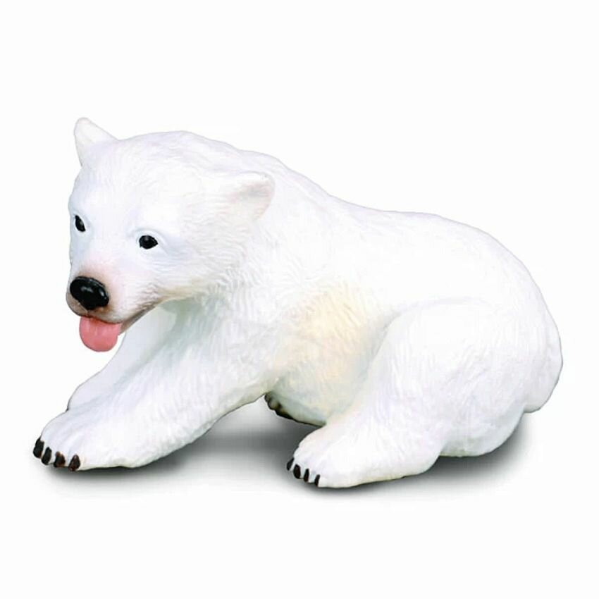 Фигурка Collecta "Детеныш полярного медведя", сидячий, размер S, 6х5х4 см