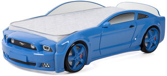 Futuka Kids кровать-машина Light 3D "Mustang", цвет синий