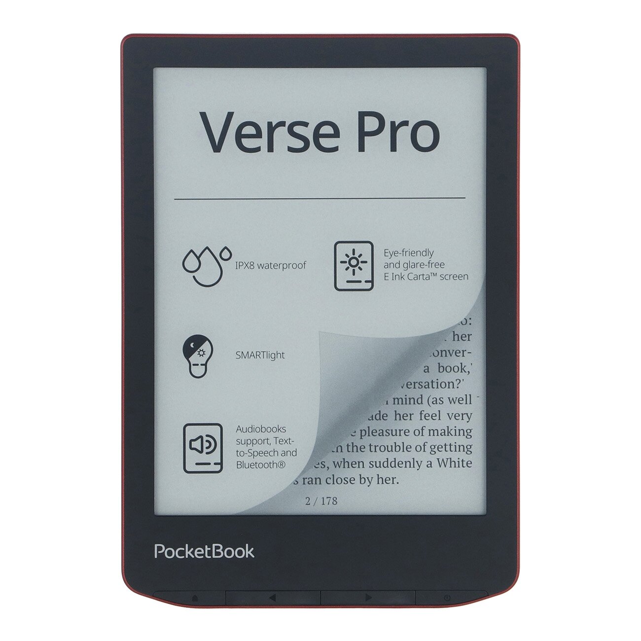 Электронная книга PocketBook 634 Verse Pro Red (PB634)
