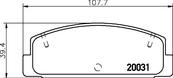 Колодки тормозные дисковые задние для Мазда Премаси 1999-2001 год выпуска (Mazda Premacy) NISSHINBO NP5004