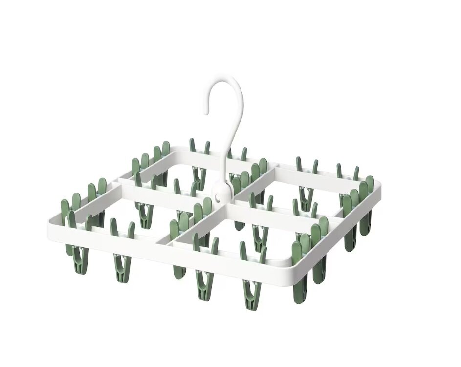 IKEA SLIBB (икеа слибб) Подвесная сушилка с 24 прищепками - фотография № 1