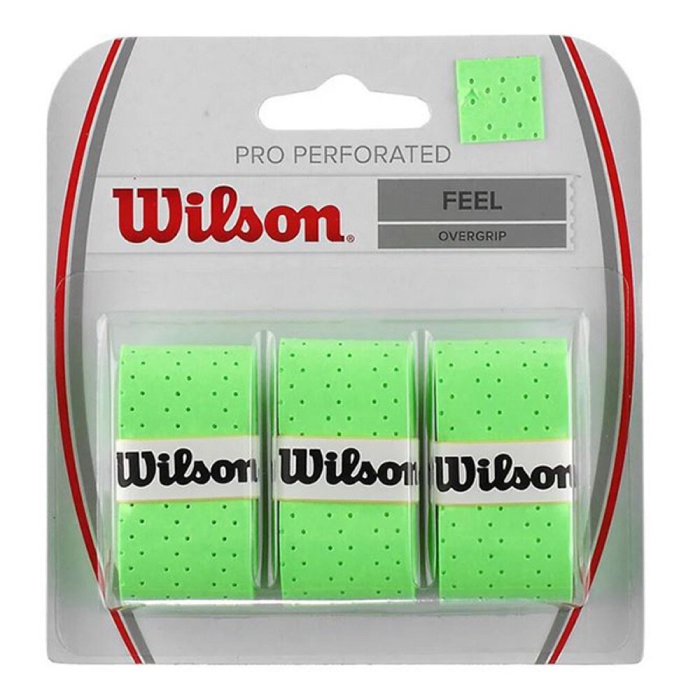 Намотка для ракетки Wilson Feel Overgrip Pro Perforated Green (3шт)