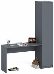 Письменный стол с пеналом СВК Мори МШ400 цвет графит, 160,8х50,4х209,6 см.