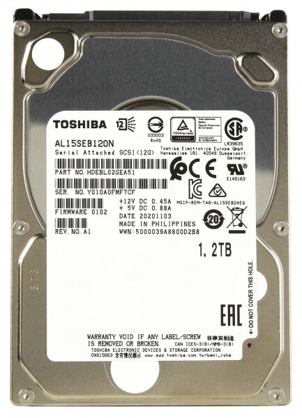 Жесткий диск Toshiba AL15SEB120N 1,2Tb 10500 SAS 2,5" HDD