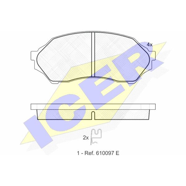 Колодки тормозные дисковые комплект Mazda, ICER 181309 (1 шт.)