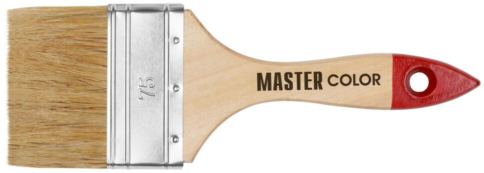 фото MASTER COLOR Кисть флейцевая, натур. щетина, 55% топс, лакиров.ручка, ширина 75 мм ( 30-0015 )