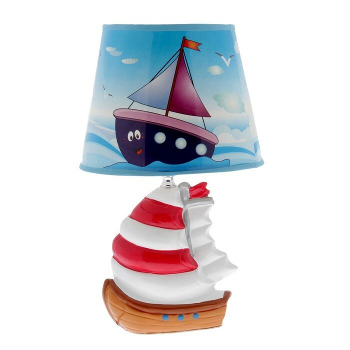 фото Светильник детский керамика "Яхта" 35х20х20 см микс RISALUX, 1512052
