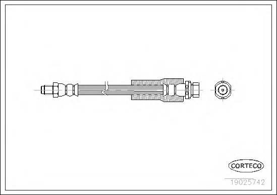 Передние тормозной шланг Corteco 19025742