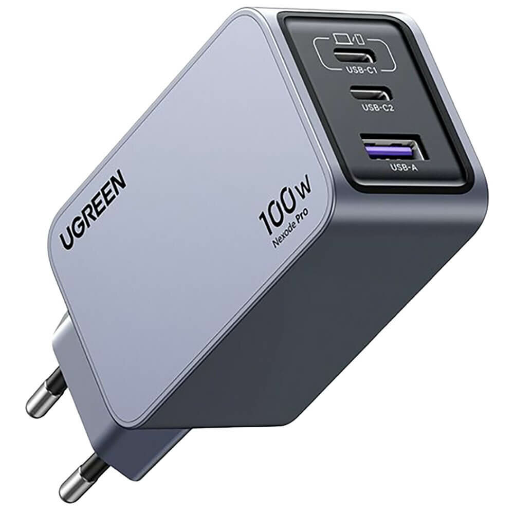 Зарядное устройство Ugreen X757 Nexode Pro 100W USB-A + 2xUSB-C Grey 25874