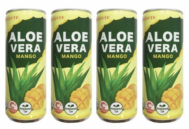 Напиток сокосодержащий Lotte Aloe Vera Mango 240 мл х 4 шт