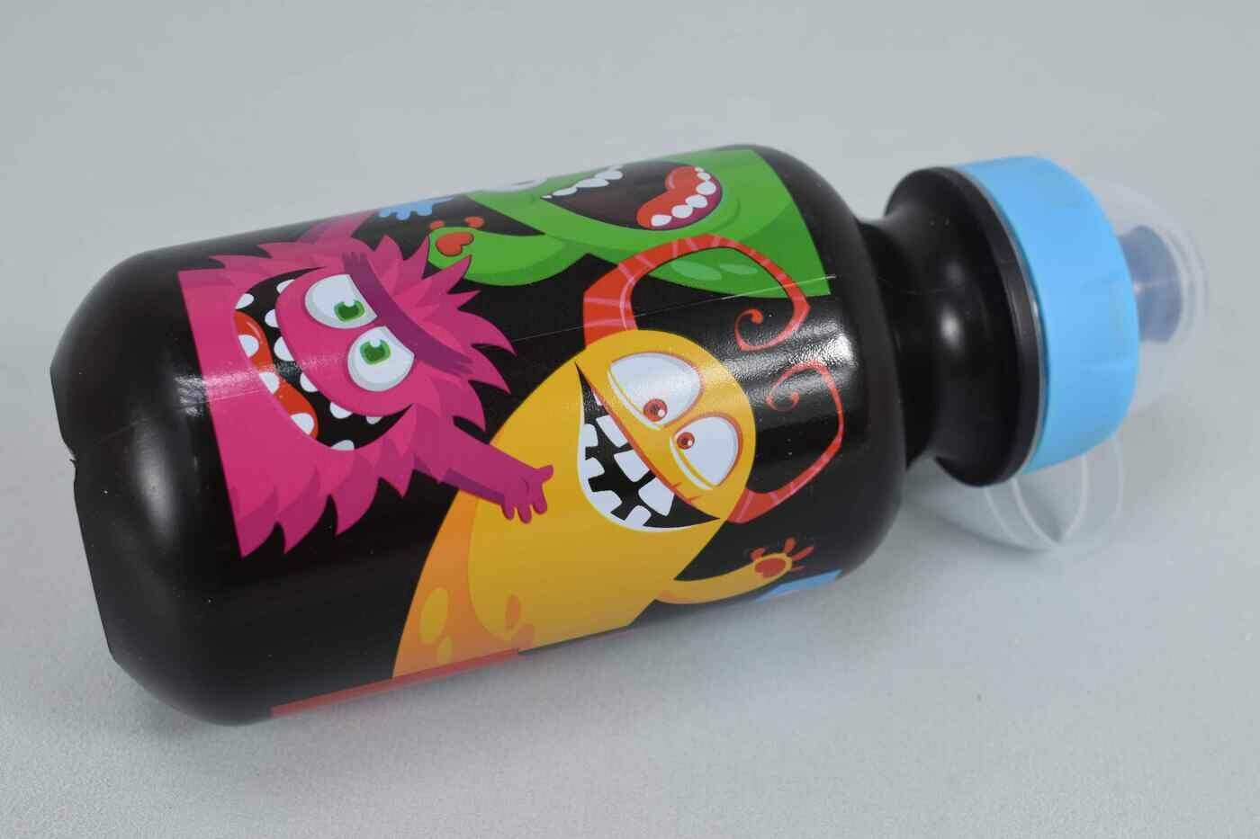 Фляга TRIX Little Monster детская, 500 мл, защитная крышка, LDPE, фиолетовая (50)