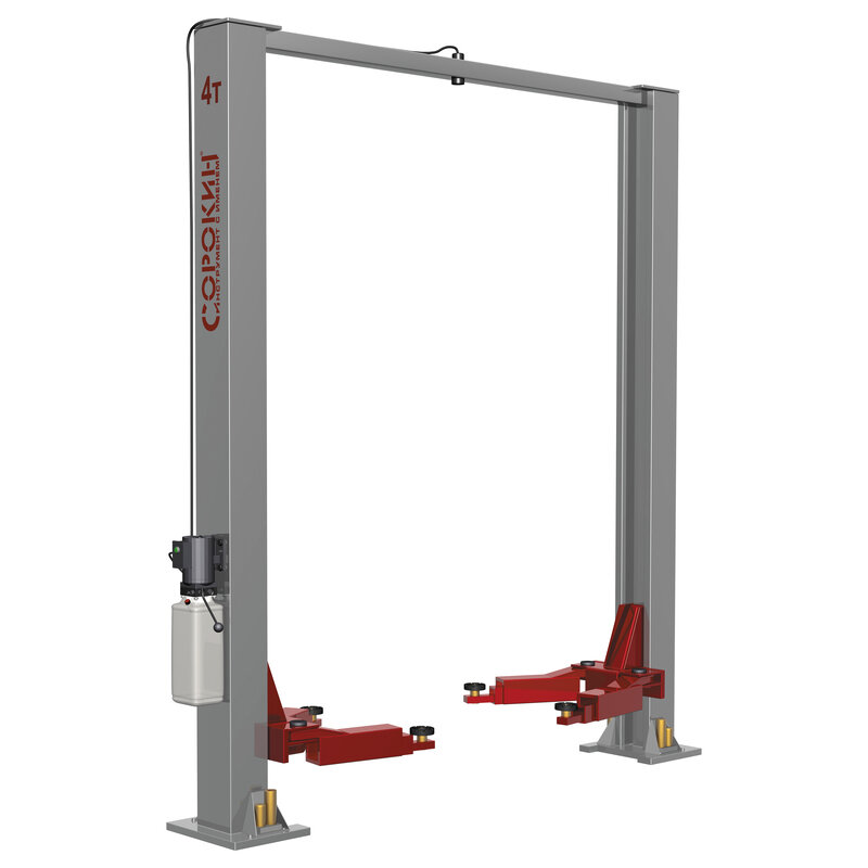 Подъёмник двухстоечный с верхней синхронизацией 4т 380V (125-1980мм) сорокин 17.1