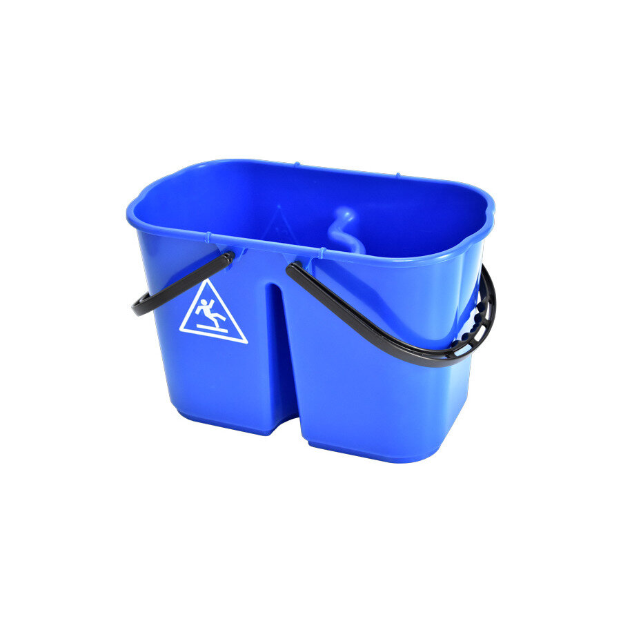 фото Ведро для пола PolHop с двумя отделениями 15 л, пластик, синее