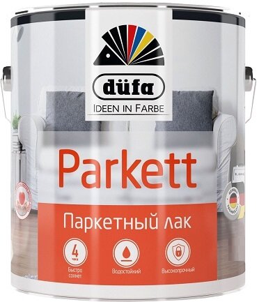 Лак Паркетный Dufa Retail Parkett 0.75л Полуматовый Алкидно-Уретановый / Дюфа Ритейл Паркет.