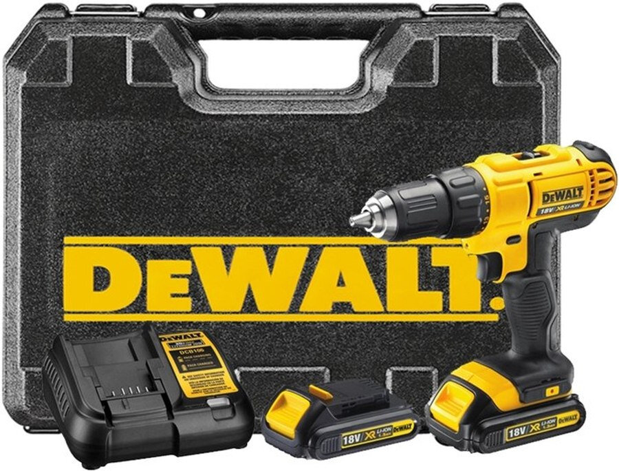 Дрель-шуруповерт DeWalt DCD771C2-QW аккум. патронбыстрозажимной кейс в комплекте