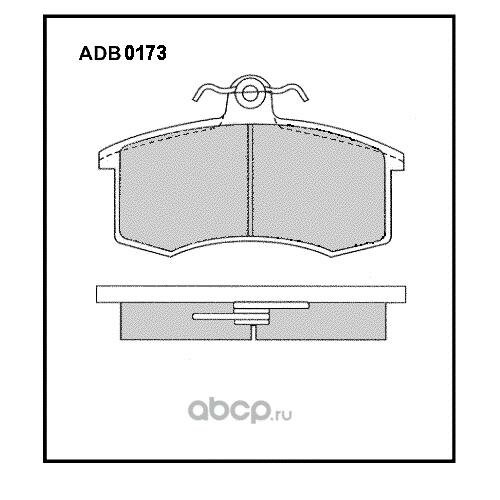 Колодки тормозные дисковые передние, комплект ADB0173HD alliednippon 1шт