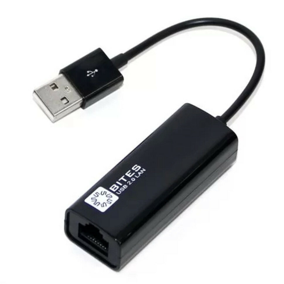 5bites Кабель-адаптер UA2-45-02BK USB2.0 сетевая карта -> RJ45 10/100 Мбит/с 10см