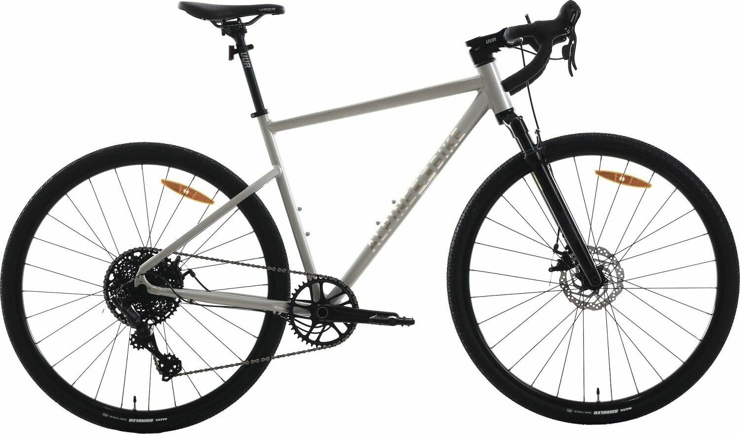 Велосипед Alpinebike Gravel 10 (2024) (Велосипед Alpine Bike Gravel 10 размер M/L стальной, ALPN_J23G003_G_M_S)