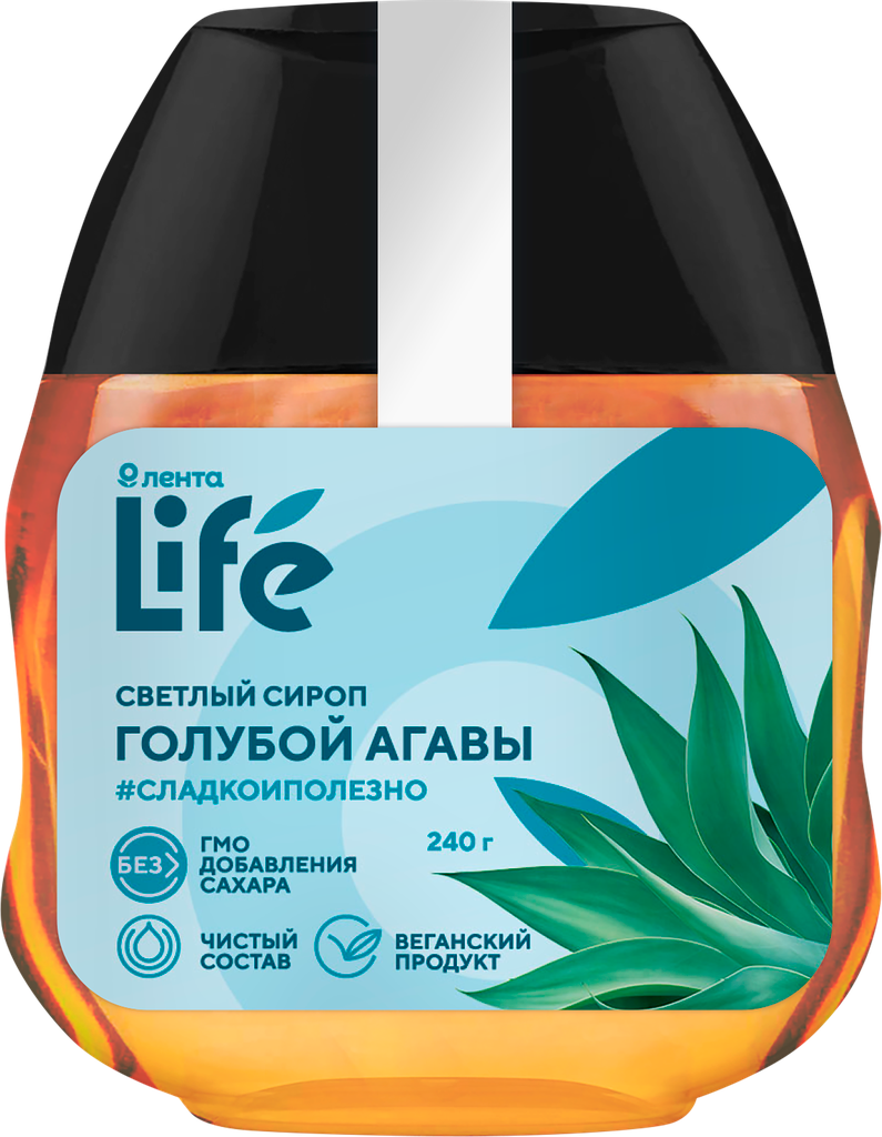 Сироп агавы лента LIFE светлый, 240г