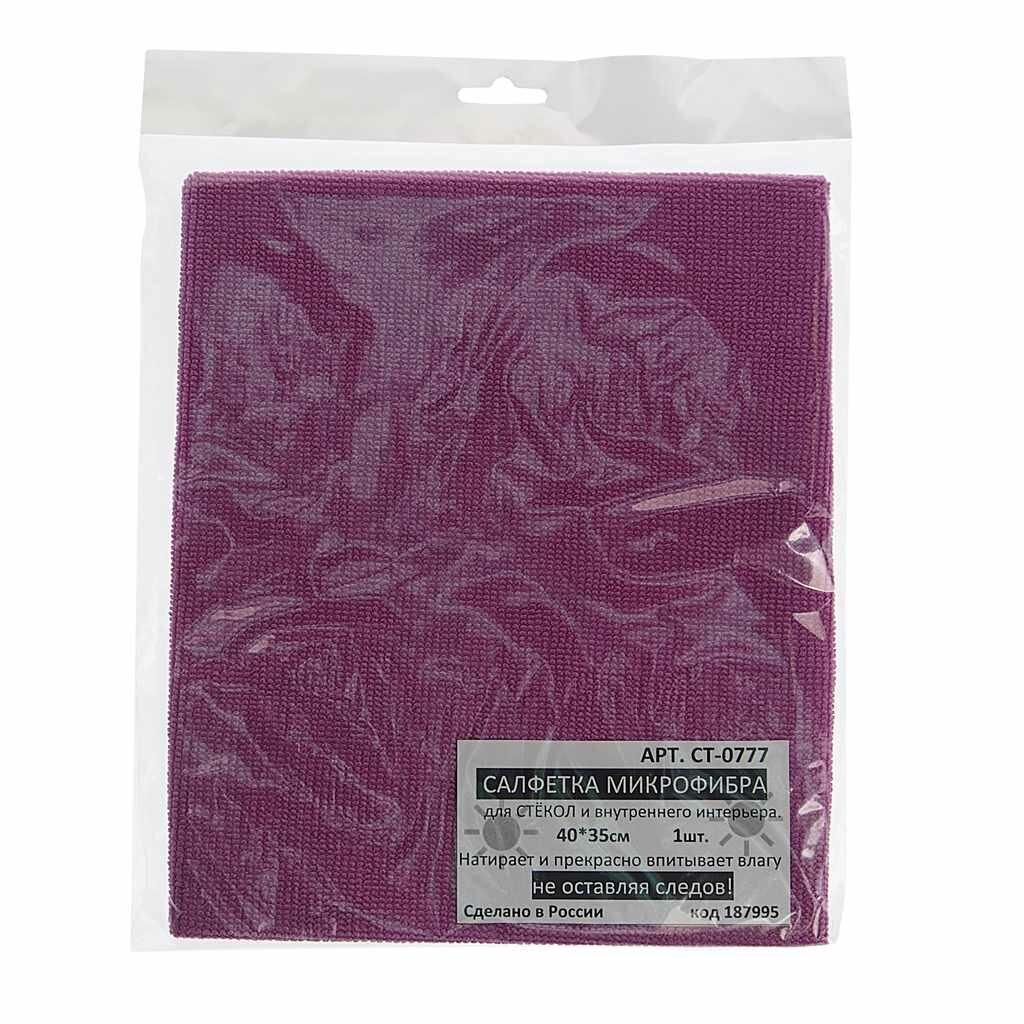 фото Салфетка микрофибра для стекол и внутреннего интерьера 40х35см, Арт.СТ-0777, NO NAME