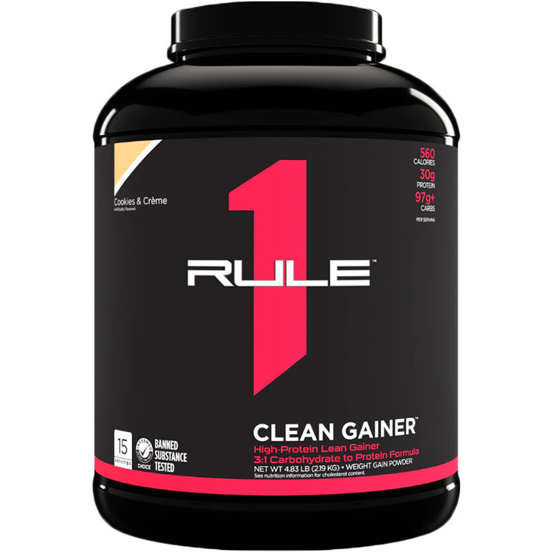 RULE ONE Clean Gainer (15 порций) банка красный (Cookies & cream)