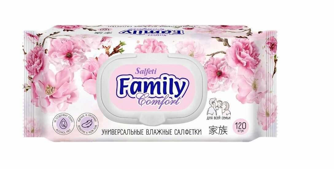 Влажные салфетки (уп. 30 шт.) FAMILY COMFORT Универсальные Для всей семьи