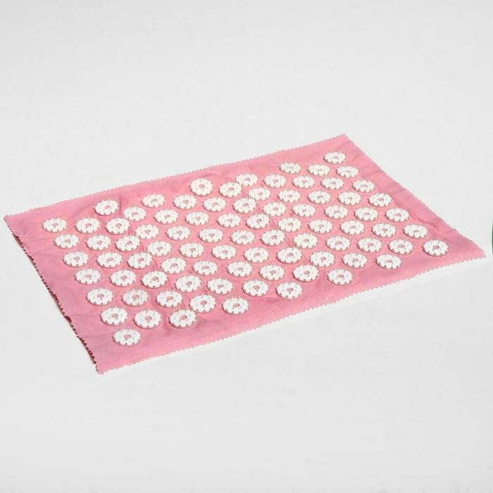 Azovmed Аппликатор игольчатый «Коврик», 85 колючек, розовый, 25 x 40 см. - фотография № 1