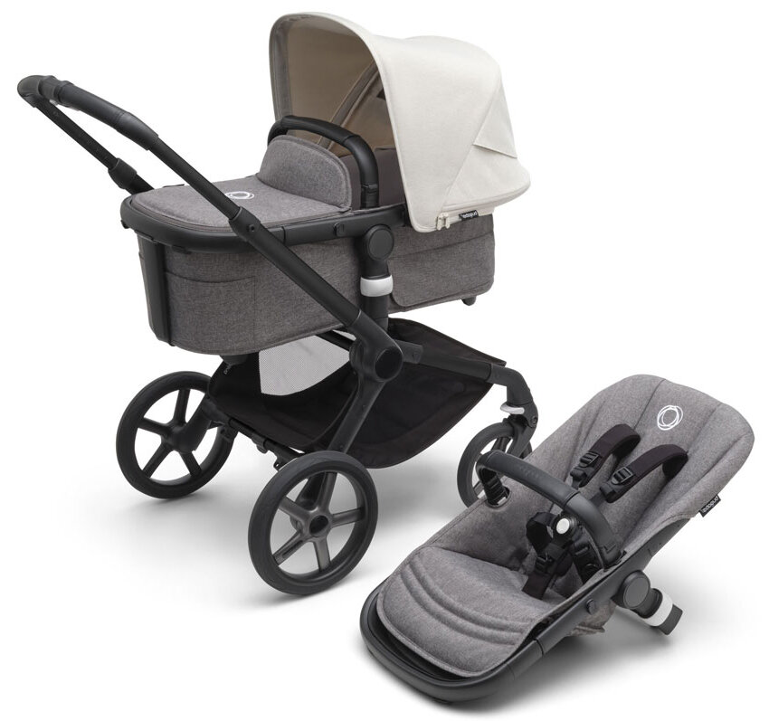 Детская коляска 2 в 1 Bugaboo Fox5 Black/Grey Melange/Misty White