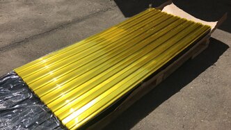 Профнастил пластиковый 0,7мм 2000х900мм прозрачный желтый (упаковка 10 шт.)
